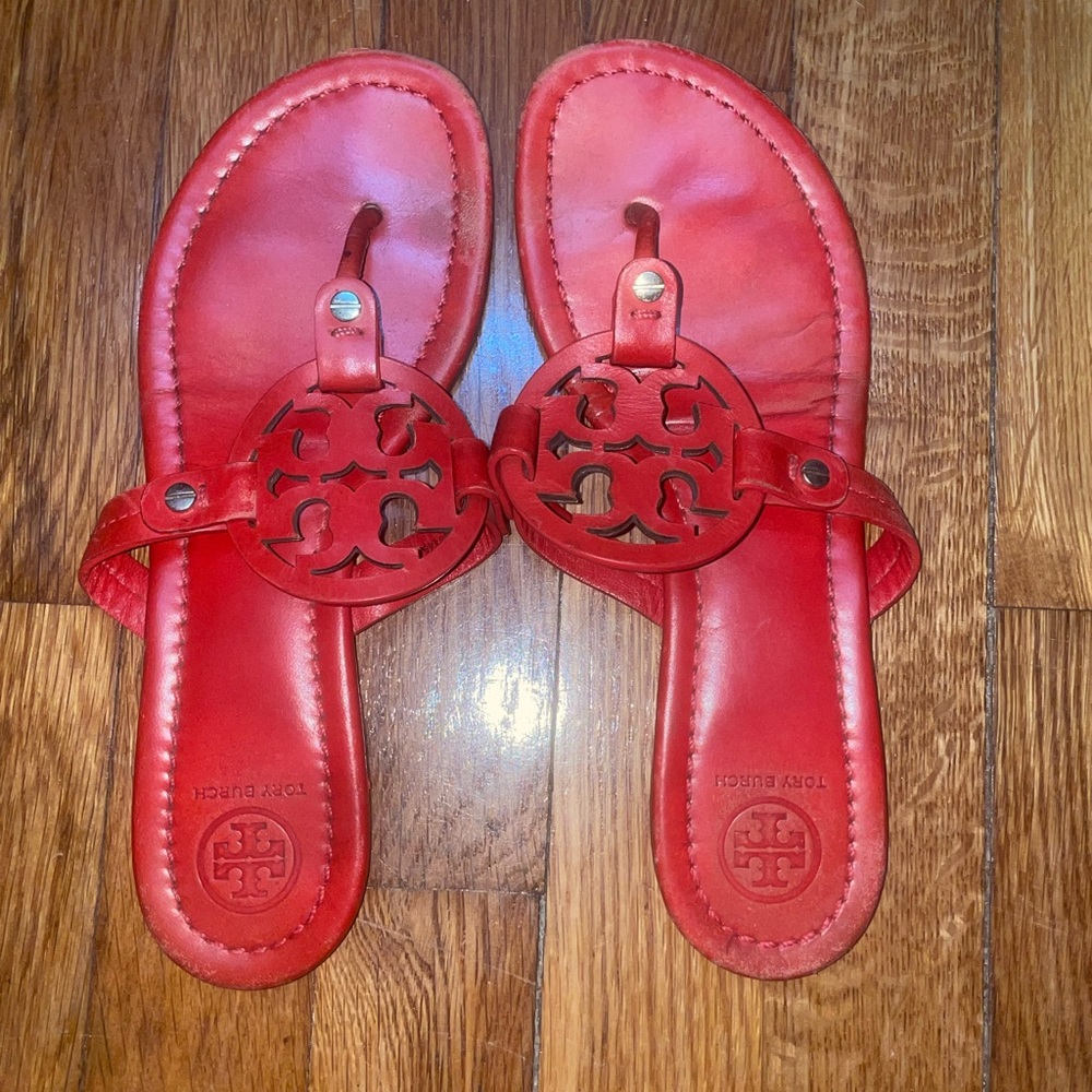 Red Tory Burch Miller Sandal Size 7